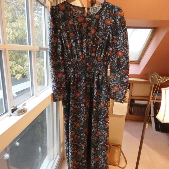 Fall patterned long dress S - Picture 2 of 2